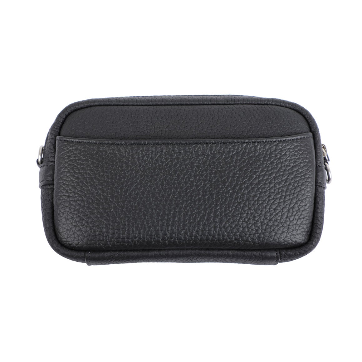 CALEE - PLANE LEATHER WALLET POUCH (BLACK) / プレーン レザー